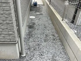 防犯対策にも効果的な砂利[施工後]