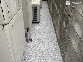 雑草や水たまりに困らない犬走り[施工後]