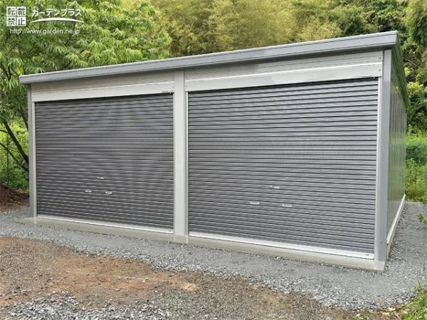 雨風や埃を防ぐことができる車用のシャッターガレージ設置工事