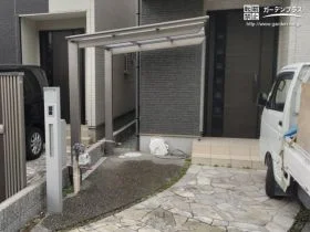 自転車を雨から守るサイクルポート[施工後]