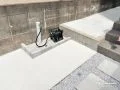 広めの水受けが水回りをすっきりまとめます