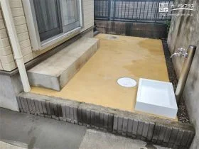 管理や行き来がしやすい真砂土舗装したお庭リフォーム工事