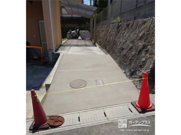 凹凸なく安全な駐車スぺースの土間コンクリート打設工事