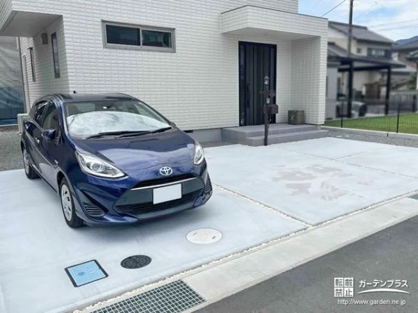 建物と外構の統一感を大切にしたシンプルナチュラルな新築外構