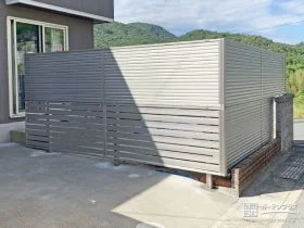 ２種類フェンスをカスタマイズした目隠しフェンス[施工後]