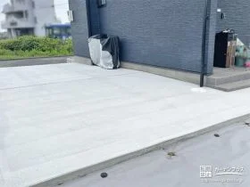 車や自転車が行き来しやすくローメンテナンスな新築外構