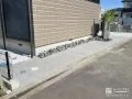 場所によってタイルの厚みを工夫したタイルアプローチ