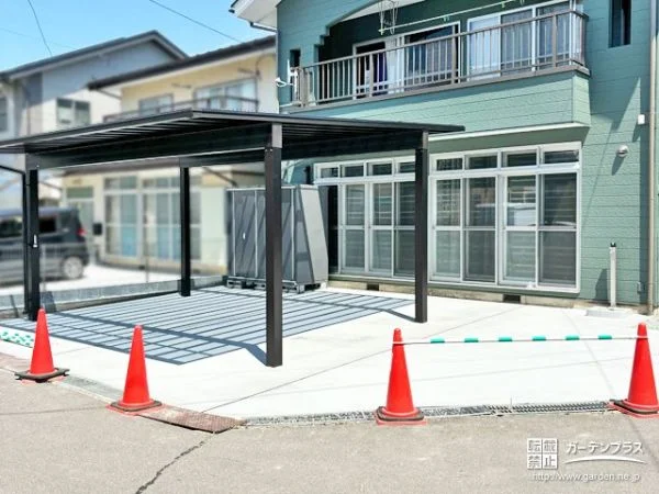 石の跳ねを気にしなくてもいい快適な駐車スペースの舗装工事