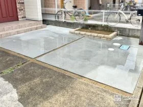 お車の乗り入れも安心の駐車スペース拡張リフォーム工事