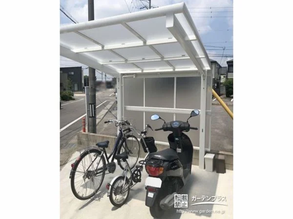 自転車やバイクが増えた時にも対応できる駐輪スペース工事