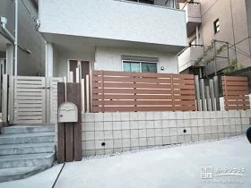 型枠ブロックを使用した頑丈な土留め[施工後]