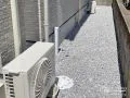 雑草対策した犬走り