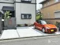 殺風景にならないようにデザインを工夫した駐車スペース増設工事