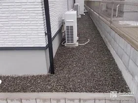 砂利の流出を抑える土留め[施工後]