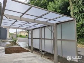 雨をしっかり防いで陽は通してくれるテラス屋根[施工後]