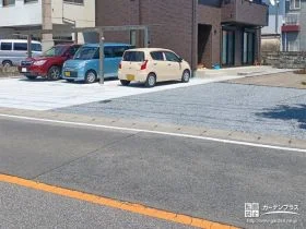 2種類の舗装で仕上げた駐車スペース[施工後]