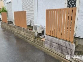 見た目も美しく作り替えたフェンス基礎ブロック[施工後]