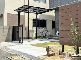 スタイリッシュなサイクルポート[施工後]