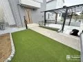 丈夫な土留めで囲った安心感のある新築外構