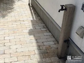犬走りに立水栓を取り付け[施工後]