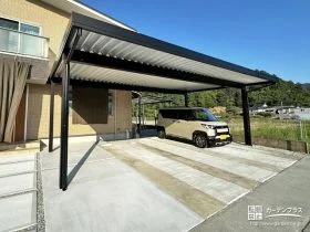 お客様のお悩みに合ったスチール折板屋根のカーポート[施工後]