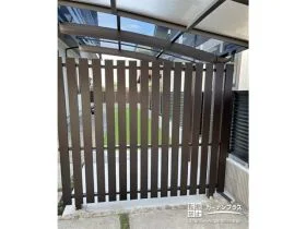生活感を感じさせない工夫をした駐輪スペース[施工後]