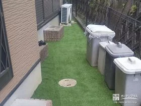 雑草対策になる防草シートと人工芝のお庭[施工後]