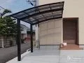 カーブを描くR型屋根が優しい印象のカーポート設置工事