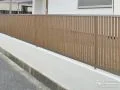 LIXIL「フェンスAB TS1型 シャイングレー×チェリーウッド」