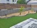 曲線が可愛らしい植栽スペース