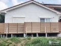 法面に面したお庭を有効活用するウッドデッキ