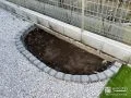 ピンコロ石で作った花壇