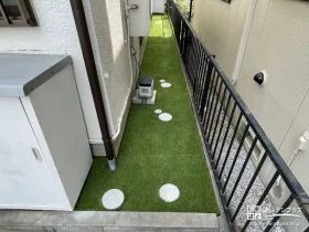 雑草対策ができいつも清潔な犬走り[施工後]