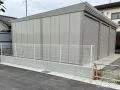 敷地境界線を明示するメッシュフェンス設置工事
