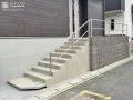 頑丈な型枠ブロックを使用した土留め