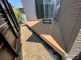 安心して永くお使いいただける再生木のウッドデッキ設置工事