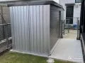 しっかりと固定し強風の際でも安全な物置設置工事