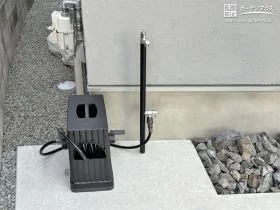 洗車や水やりに便利な立水栓[施工後]