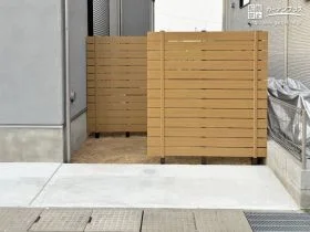 お庭内部が見えない工夫を施した目隠しフェンス[施工後]