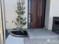 ピンコロ石で施工した花壇