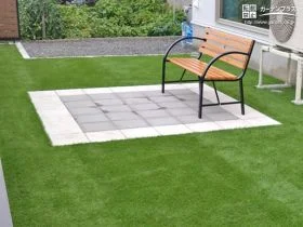 お庭の使い勝手を高めるインターロッキングテラス[施工後]