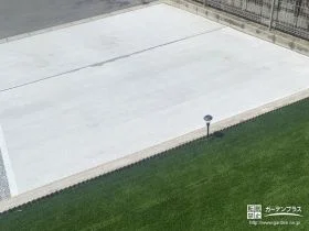 土間コンクリートでスムーズなお車の出し入れ[施工後]