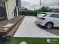 カーブのデザインで優しい印象に仕上げたコンクリート打設工事