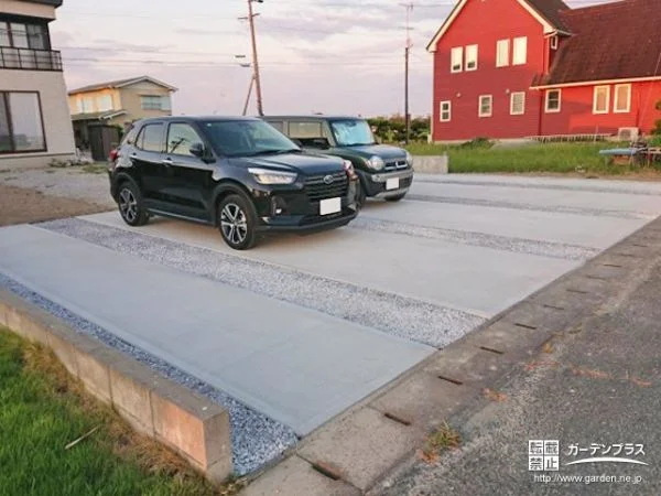 お車が停めやすくなる駐車スペースの舗装工事