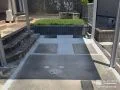 土留めブロックを後退させて積み直し駐車スペースを拡張した工事
