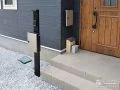 コンパクトな機能門柱とポスト