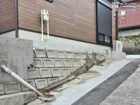 土砂の流出を防ぐ土留め[施工後]