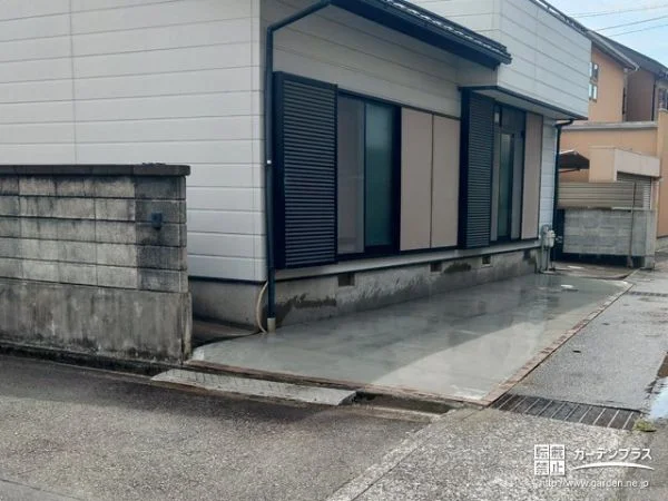 ブロック塀を撤去してお車の乗り入れがしやすい駐車スぺース工事