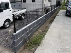 敷地境界を明確にするメッシュフェンス[施工後]