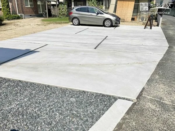 お車を安心して停められる広々とした駐車スペースのリフォーム工事
